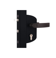 Locinox Замок LAKZ 4040 P1L корпус полиамидный, с ручками из полиамида, черный RAL 9005