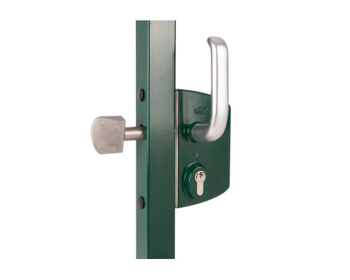 Locinox Замок LSKZ 6060 U2L для откатных ворот корпус металл, с ручками из алюминия зеленый RAL 6005 в Клину
