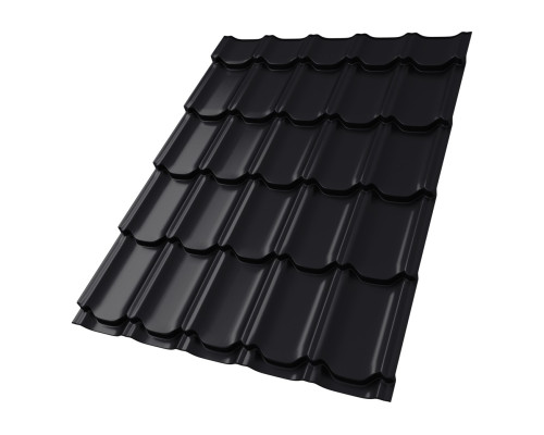 Металлочерепица Kvinta Plus 0,5 Drap TX RAL 9005 черный в Клину